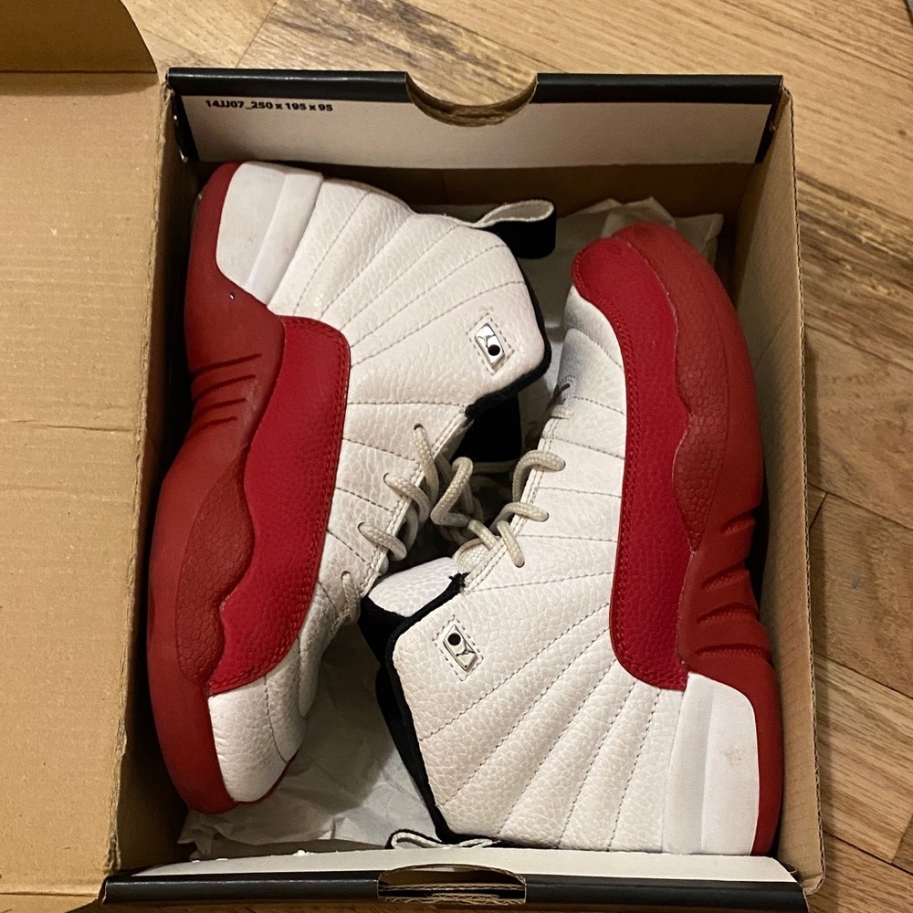 Jordan Kids Red and White Sneakers